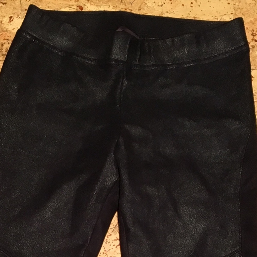 Halle Bob ultra faux suede panel stretch leggings